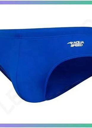 Плавки-сліпи aqua speed ares 61081 чоловічі блакитні 3xl для плавання та відпочинку на пляжі sku_597-02
