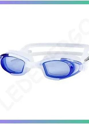 Окуляры для плавания aqua speed marea jr белые голубые для детей с защитой от запотевания и ультрафиол sku_014-61