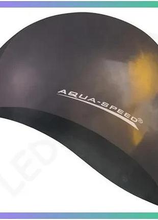 Шапка для плавания aqua speed bunt 4054 мультиколор 100% силикон для бассейна унісекс sku_113-61