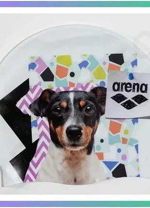 Шапка для плавання arena hd cap біла силіконова унісекс для плавання та тренувань sku_005572-211