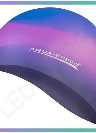 Шапка для плавання aqua speed bunt 4064 мультиколор силіконова шапочка для плавання унісекс для басейн sku_113-71