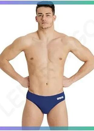 Плавки arena men's team swim briefs solid синий белый для плавания мужские 100% полиэстер sku_004773-750