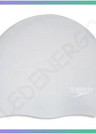Шапка для плавання speedo long hair cap au сірий силікон для довгого волосся унісекс one size sku_8-0616817273