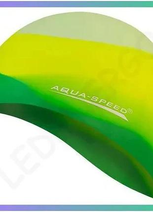Шапка для плавания aqua speed bunt 4065 мультиколор 100% силикон для бассейна унитекс sku_113-72
