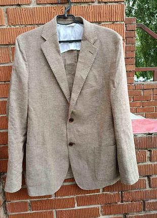Стильный мужской льняной пиджак sergio (made in italy)