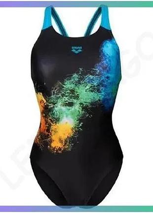 Жіночий купальник arena vibrant swimsuit swim pro back чорний спортивний для плавання фітнесу 40 sku_008936-580
