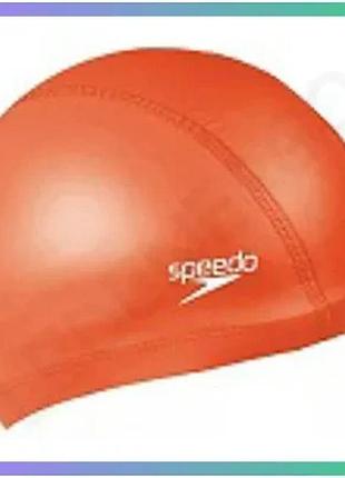Шапка для плавання speedo pace cap помаранчева унісекс для тренувань у басейні з водовідштовхувальним sku_8-720641288