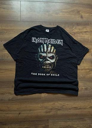 Мужская винтажная футболка iron maiden eddie размер xl-xxl с принтом оверсайз iron maiden 2015 original fruit of the loom рок футболка мерч