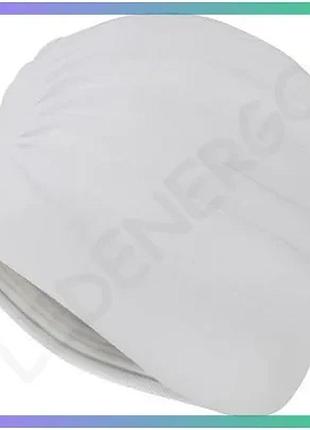 Шапка для плавання aqua speed turban cap 9727 біла унісекс з махрового матеріалу для басейну та пляжу sku_245-05