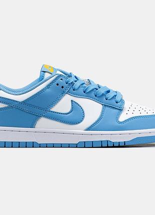 Мужские кроссовки nike sb dunk low белый голубой оригинальные 37