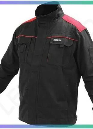Куртка робоча softshell yato yt-79540 чорна з червоним 7 кишень водонепроникна для чоловіків та жінок sku_yt-79230