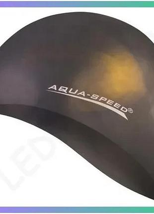 Шапка для плавання aqua speed bunt 4042 мультиколор силіконова унісекс для басейну шапочка для плаванн sku_113-47