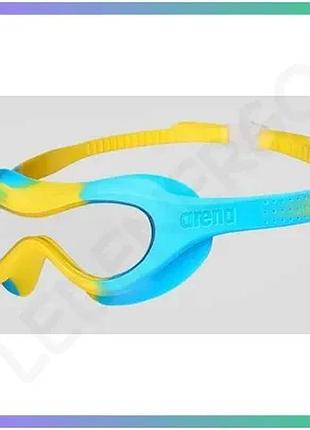 Окуляри-маска для плавання arena spider kids mask голубая жёлтая для детей от 2 до 5 лет sku_004287-102