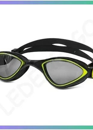 Окуляры для плавания aqua speed flex 6662 черные желтые силиконовые унисекс для тренировок и соревнова sku_086-18