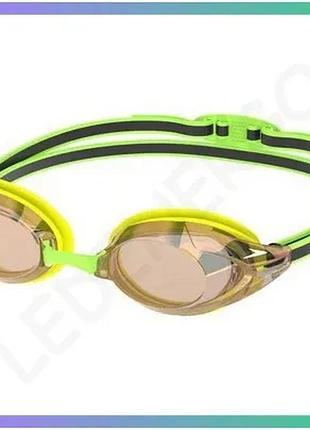 Окуляры для плавания speedo vanquisher 3.0 mirrored зеленые желтые унисекс для соревнований и трениров sku_8-00473417218