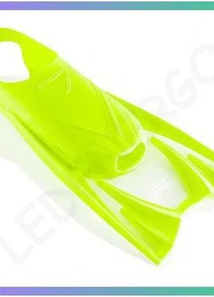 Ласти aqua speed frog 7215 флуоресцентний жовтий для дітей короткі гумові ласти для плавання sku_520-18