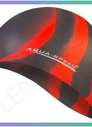 Шапка для плавания aqua speed bunt 5627 мультиколор 100% силикон для бассейна унисекс sku_113-38