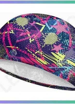 Шапка для плавання aqua speed polyester kid фіолетова мультіколор дитяча s комфортна шапочка для плавц sku_244-03