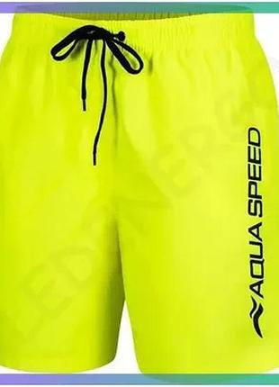 Шорти для плавання aqua speed owen жовті легкі водоотталкиваючі чоловічі шорти s для басейну та пляжу sku_297-18
