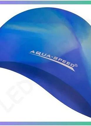 Шапка для плавания aqua speed bunt 5294 мультиколор силиконовая для бассейна унисекс sku_113-57