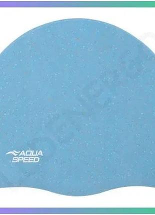 Шапка для плавания aqua speed reco бирюзовая силиконовая унисекс для комфортного плавания sku_237-02