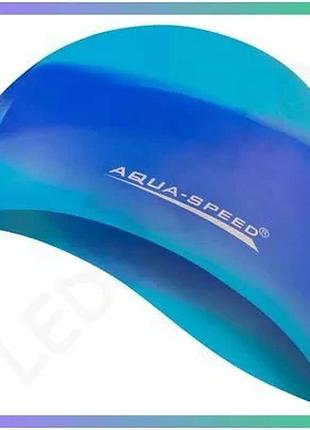 Шапка для плавания aqua speed bunt 4074 мультиколор силиконовая для бассейна унитекс унитекс sku_113-81