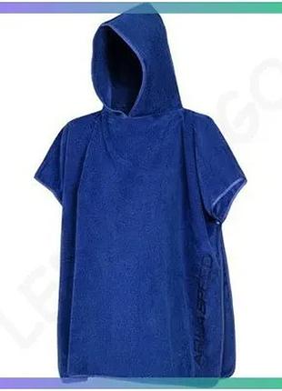 Рушник пончо aqua speed kid's poncho 7338 темно-синий 70х120 см для детей из микрофибры для плавания sku_145-01