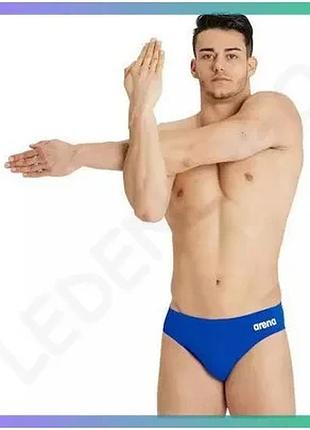 Плавки arena team swim briefs solid голубые для плавания мужские из полиэстера sku_004773-720