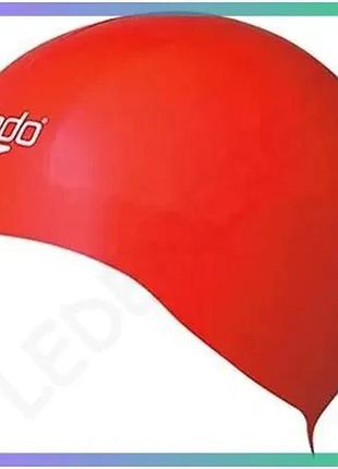 Шапка для плавання speedo can aqua v cap червоний білий унісекс 100% силікон для тренувань у басейні sku_8-08775f744