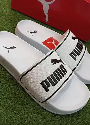 Оригинальн! сша! унисекс тапочки puma leadcat 2.0 white-black 38413902 новое состояние шлепанцы