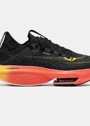 Чоловічі кросівки nike air zoom alphafly 2 чорний помаранчевий оригінальні 40