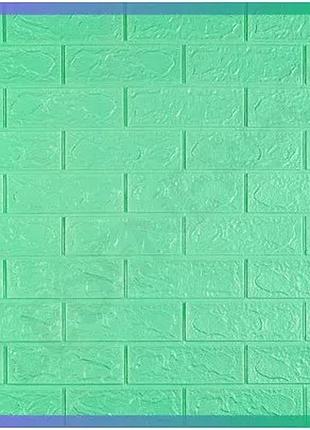 3d панели самоклеящиеся кирпич мятные 700x770x3 мм для внутренней отделки стен и мебели sku_sw-00000233