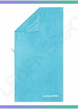 Рушник aqua speed dry coral 50х100 см микрофибра для плавания и спорта бирюзовый sku_157-02