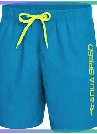Шорти для плавання aqua speed owen 9673 блакитні салатові чоловічі s для басейну та пляжу sku_297-02