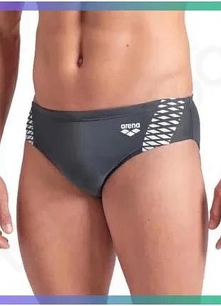 Плавки arena openings swim briefs серые белые для мужчин 85 размер для плавания купальные плавки sku_008065-501