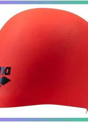 Шапка для плавання arena long hair cap червона силіконова шапочка для довговолосих плавців унісекс sku_009275-204