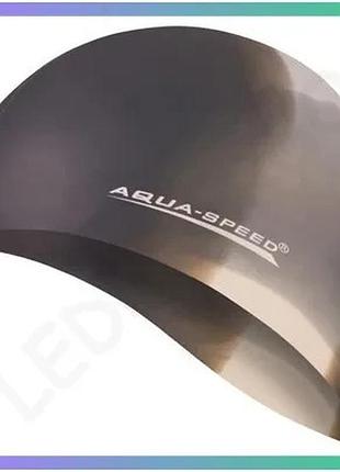 Шапка для плавання aqua speed bunt 4061 мультиколор силіконова унісекс для басейну шапочка для плаванн sku_113-68