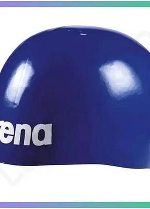 Шапка для плавання arena moulded pro ii темно-синя 100% силікон для плавців унісекс sku_001451-701