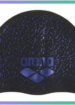 Шапка для плавання arena shine cap чорна силіконова унісекс для спортсменів та любителів плавання sku_009386-203