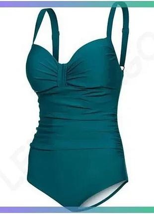 Купальник закрытый aqua speed olivia 7357 бирюзовый для женщин с поддержкой бюста и подтягивающей функ sku_200-08