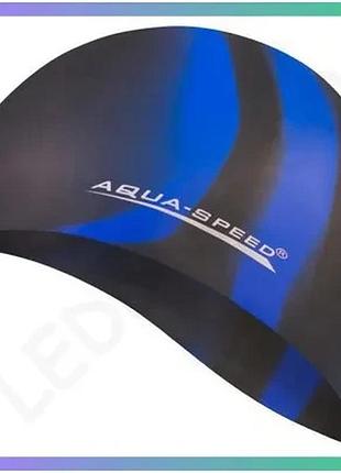 Шапка для плавания aqua speed bunt 5628 мультиколор 100% силикон унитекс для бассейна и тренировок sku_113-39