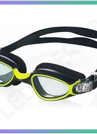 Окуляры для плавания aqua speed calypso 6369 черные желтые унисекс с силиконовой прокладкой для комфор sku_083-38
