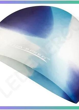 Шапка для плавания aqua speed bunt 4989 мультиколор силиконовая для бассейна унісекс sku_113-96