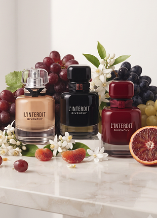 Givenchy l'interdit rouge ultime розпив оригінал жіночі парфуми туніська квітка апельсина жасмин самбак нероль індійська тубероза какао пачулі
