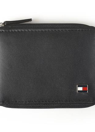 Кожаный кошелек tommy hilfiger с защитой от rfid