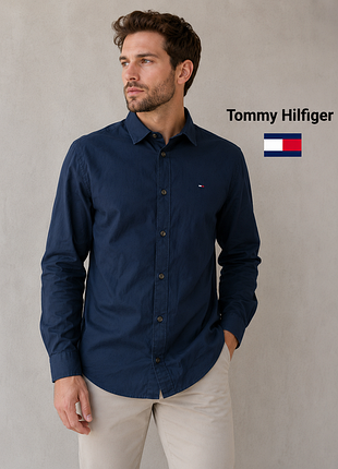 Мужская рубашка из хлопка р.м tommy hilfiger