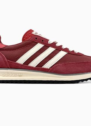 Кросівки чоловічі, кросівки жіночі, 1в1 люкс якість, шкіра, adidas sl 72 red, sky-adi-0464