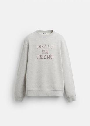 Кофта zara світшот 19367 grey marl