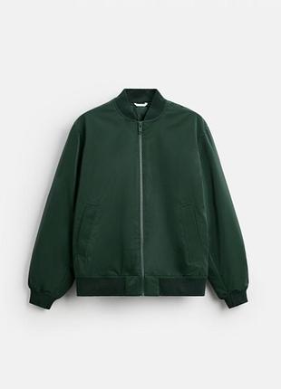 Куртка zara утеплена бомбер 19373 light green