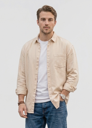 Чоловіча 100% бавовняна сорочка вільного крою, asos design, l
